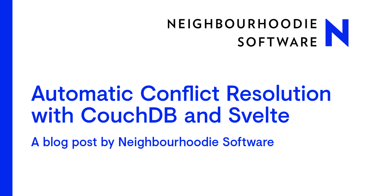 Automatic Conflict Resolution With Couchdb And Svelte