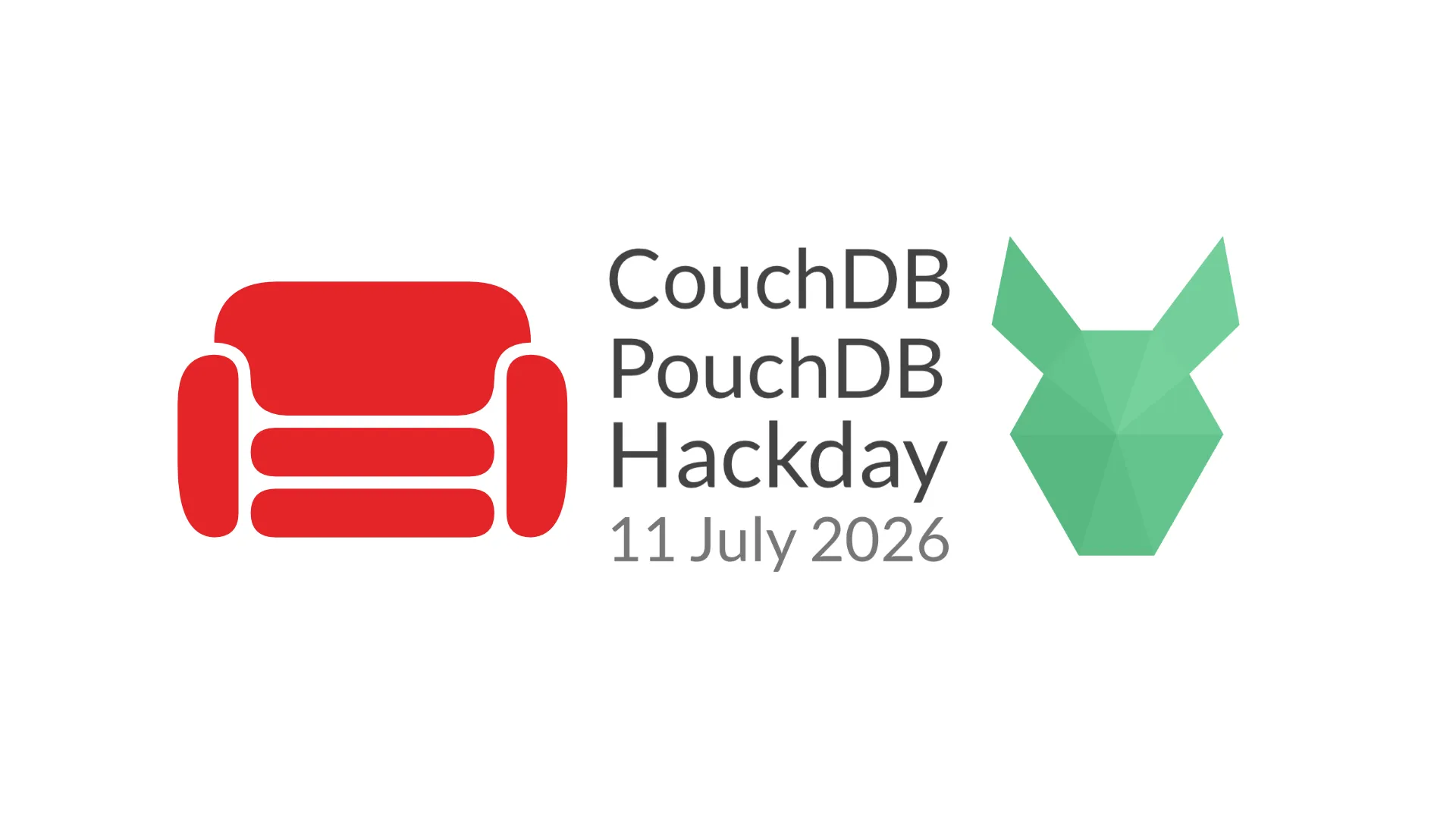 CouchDB’s big red sofa and the PouchDB’s kangaroo invite you to join the Berlin Hackday on 11 July, 2026